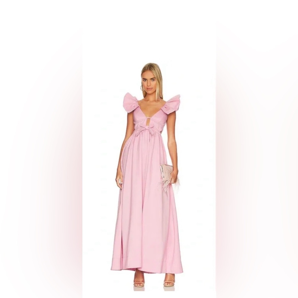 For Love & Lemons Miriam Pink Maxi Dress Size S WORN ONCE